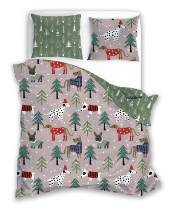 POŚCIEL KPL.140X200+70X90 HOLLY JOLLY 008 MIKROFIBRA SATYNOWA