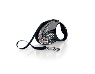 Flexi Vodítko Glam Splash S pásek 3m Crystal