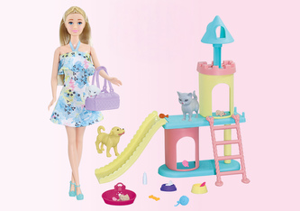 Panenka se zvířátky 30cm Panenka se zvířátky 30cm