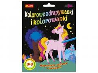 Zdrapywanki&kolorowanki Jednorożec i przyjac. 3+3