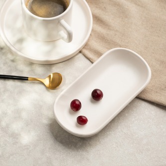 Półmisek | FAMELIO | owalny biały | 16 cm | 725487