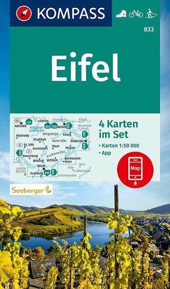KOMPASS Wanderkarte Eifel 1:50 000