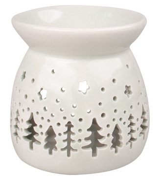 Aromalampa zimní les porcelánová 10 x 9,5 x 10 cm