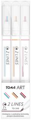 Cienkopis 2 Lines A 3 kolory TOMA