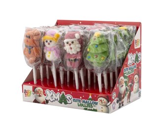 Xmas Cute Mallow Lollipop - maršmelou lízátko 11g