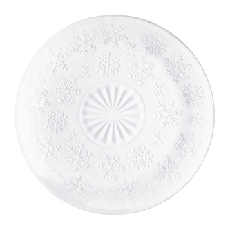 Talíř dezert sklo 17,5cm sněhové vločky Talíř dezert sklo 17,5cm sněhové vločky