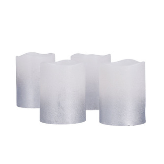 Solight sada LED svíček s časovačem, 4x svíčka, 6,5cm, stříbrná barva, 4xCR2032 součástí Solight sada LED svíček s časovačem, 4x svíčka, 6,5cm, stříbrná barva, 4xCR2032 součástí