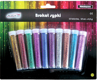 Brokat dekor. sypki  10-kol. x 4,5g, MT-6356, Aliga
