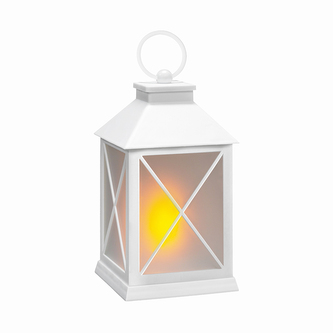 Solight LED vánoční lucerna bílá, 20cm, časovač, 2x AA Solight LED vánoční lucerna bílá, 20cm, časovač, 2x AA