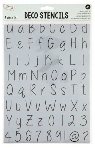 Šablony 4 ks - písmena,číslice