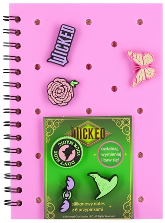 Kołozeszyt A5/80k Kratka Wicked silikonowy z przypinką BENIAMI 43287 BEN