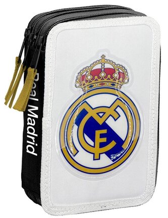 Školní trojdílné pouzdro FC Real Madrid: Logo (13 x 20 x 7 cm)