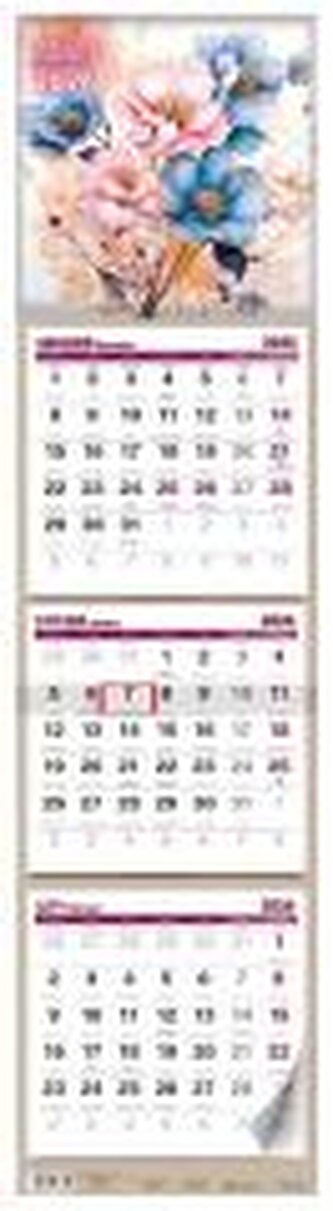 Kalendarz 2026 trzymiesięczny mini lux