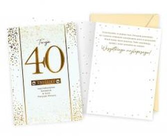 Karnet B6 Urodziny 40