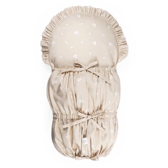 Perinka s perovou výplňou - béžové vtáčiky