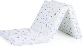 CHIPOLINO Skládací matrace 60 x 120 cm White,blue stars