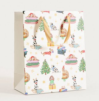 Dárková taška | Vánoční pejsci | 19x23x10 cm | 759963