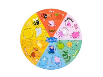 PEPPA PIG - Barevné vkládací puzzle s tvary