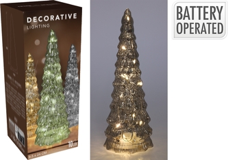 Vánoční LED stromeček 24 cm zelená