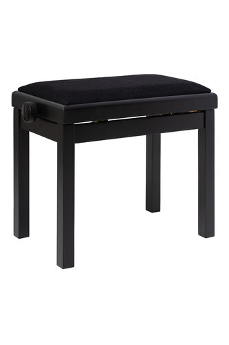 Stagg PB06G BKM VBK, stolička ke klavíru, černá matná, sametový sedák