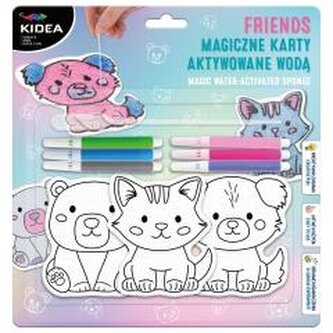 Magiczne karty aktywowane wodą friends KIDEA Magiczne karty aktywowane wodą friends KIDEA