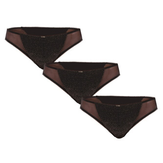 3PACK dámská tanga BOSS černá (50550374 001) M