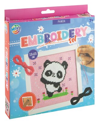 Vyšívání , rámeček 15 x 15 - panda Vyšívání , rámeček 15 x 15 - panda