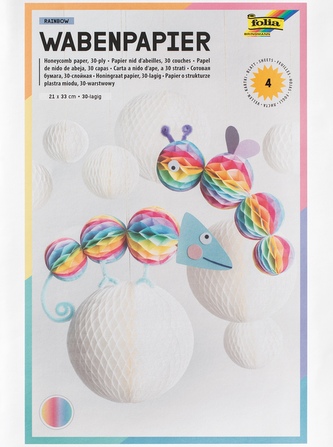 Plástvový papír (30vrstvý) – sada 4 barev, 21 x 33 cm RAINBOW