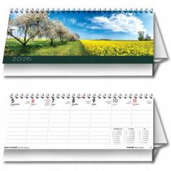 Kalendarz 2026 biurkowy poziomy