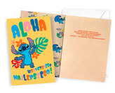Karnet Urodziny Stich, aloha (11x17cm) DHS-030