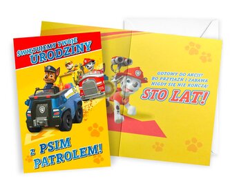 Karnet Urodziny Psi patrol (11x17cm) DHS-038