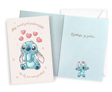 Karnet Urodziny Stich (11x17cm) DHS-034