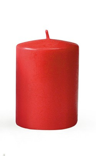 Świeca CLASSIC CANDLES Walec mały 7xh10cm czerwona parafinowa
