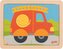 GOKI Dřevěné puzzle Hasičské auto 4 dílky