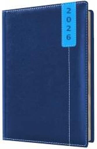 Kalendarz 2026 A4 tygodniowy registry niebieski