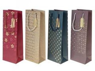 Torebka prezentowa na butelkę 35x12x9cm BN MIX