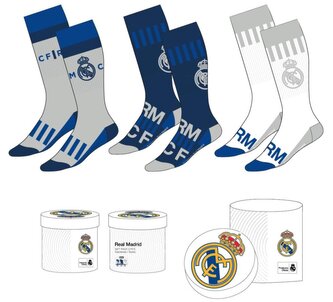 Set 3 párů pánských ponožek FC Real Madrid: Znaky a nápisy (velikost EU 38-45)