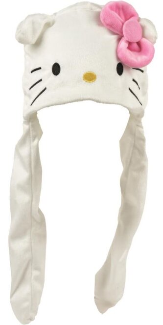 Dětská zimní čepice Hello Kitty: Kitty s velkou růžovou mašlí (univerzální)