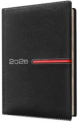 Kalendarz 2026 A4 tygodniowy registry czarny