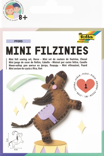 Mini šití filc kůň