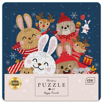 Puzzle w ramce  49 elementów. BN Happy Friends