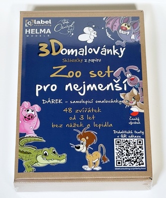 3D Omalovánky Zoo set, 48 zvířátek