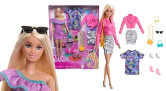 Barbie Lalka i wyjściowe ubranka Zestaw HYT61