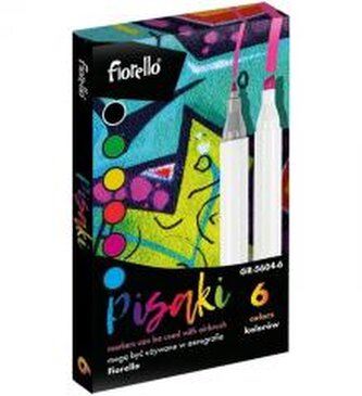 Airbrush markery wymienne 6 kolorów