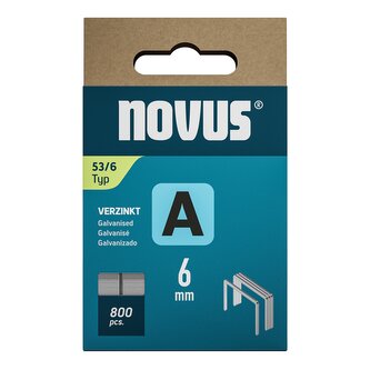 Novus tenké, drátové sponky typ A, 53 F/6 mm, 800 ks