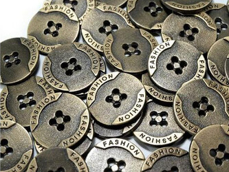 Kovový knoflík Fashion velikost 32" - 200 ks - 1 mosaz