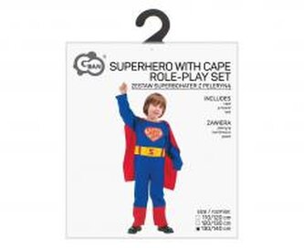 Strój dla dzieci Superbohater z peleryną 130/140cm