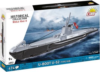 Cobi 4852 II WW U-Boot U-52 (type VIIB), 1:144, 474 k