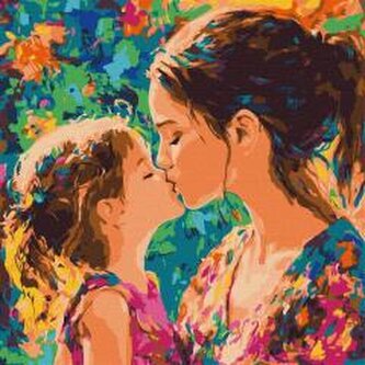 Malowanie po numerach - Pocałunek matki 40x40cm