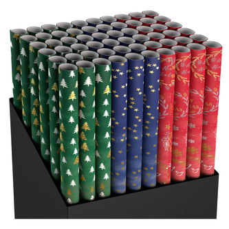 Dárkový balící papír v roli vánoční 70x200 cm (3 barvy/motivy)